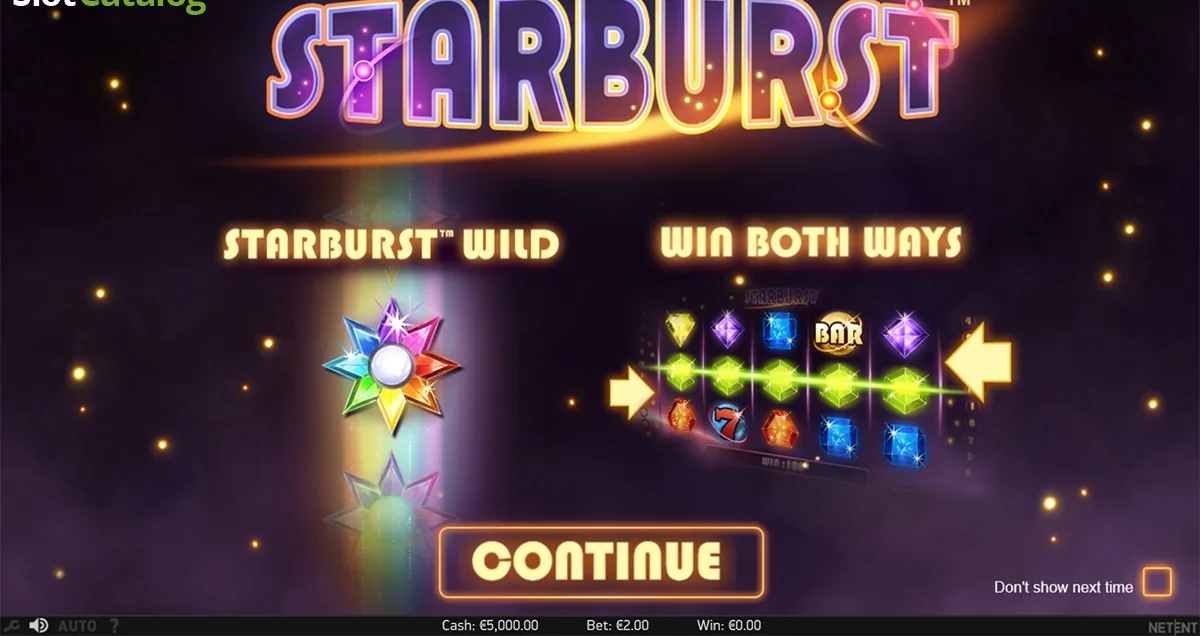 Starburst — expanderande wild